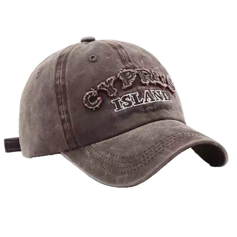Retro Old Dad Hat Washed Cotton Patch Embroidered Soft Top Baseball Hat