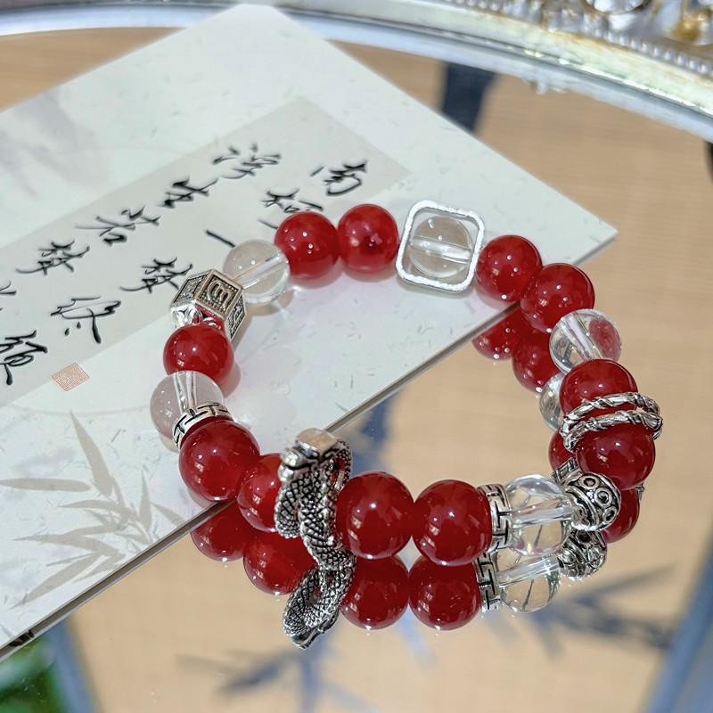 1/2/4 Pièces Bracelet Perlé Style Chinois Dragon Pixiu Pour Femmes Hommes Bijoux Accessoires Tempérament Vintage Cadeaux pour Couple
