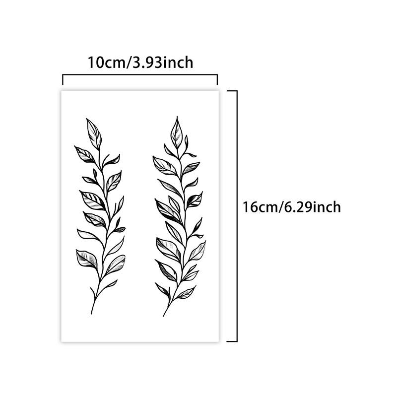 1Pc Leaf Armband Waterproof Temporary Tattoo Stickers, Long-lasting Waterproof for One To Two Weeks, For Arm, Leg.