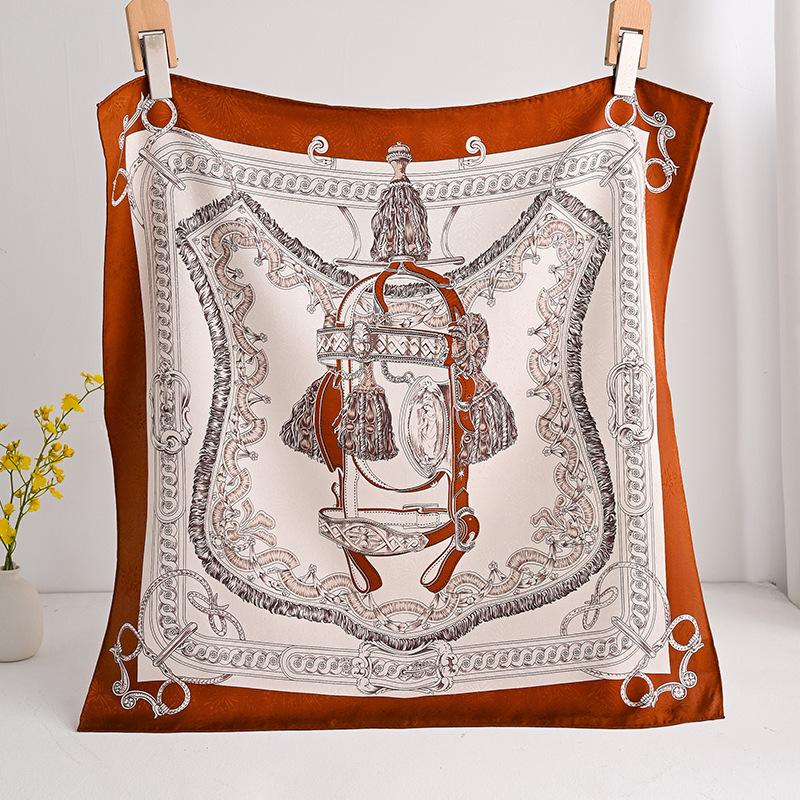 [Flower dill fireworks pattern] 100% mulberry silk silk scarf 2026 women s fashion versatile high-end 65cm silk silk scarf 66