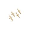 14K Gold-Filled Cross Pendant Extender Charm for DIY Bracelets & Earrings