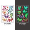 Floresan Yeşil Su Geçirmez Bonus Etiketli Çocuk Karikatür Karanlıkta Parlayan Dövme