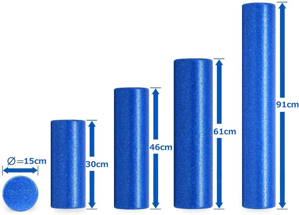 Yes4All Hochdichte EPP Runde Rückenrolle Schaumstoff Übungsschaumstoffrolle für und Dehnen 90 cm Yoga, Pilates, - 30, 45, 60,