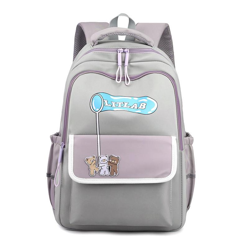 Adorable Polyester Lined School Backpack For Boys And Girls Anti-pressure