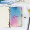 A5 A6 Separation Page Color Index Loose Leaf Manual Account Replacement Separation Page Management Index