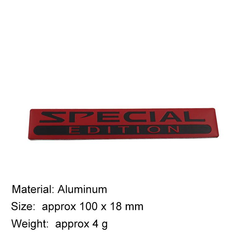 Aluminium Special Edition Logo Emblem Sticker Car Interior Exterior Decoration Decal Motorcycle Accessories