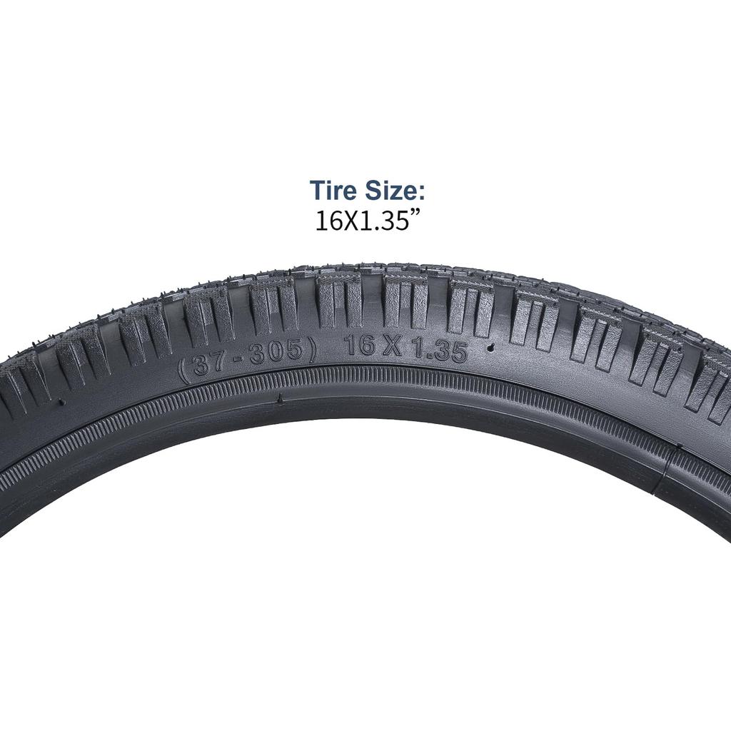 YunSCM 2x1.35 Tires, 16x1.35 37-305 Bicycle Tires, for 16-inch 1.35 Road Bikes, Y-004