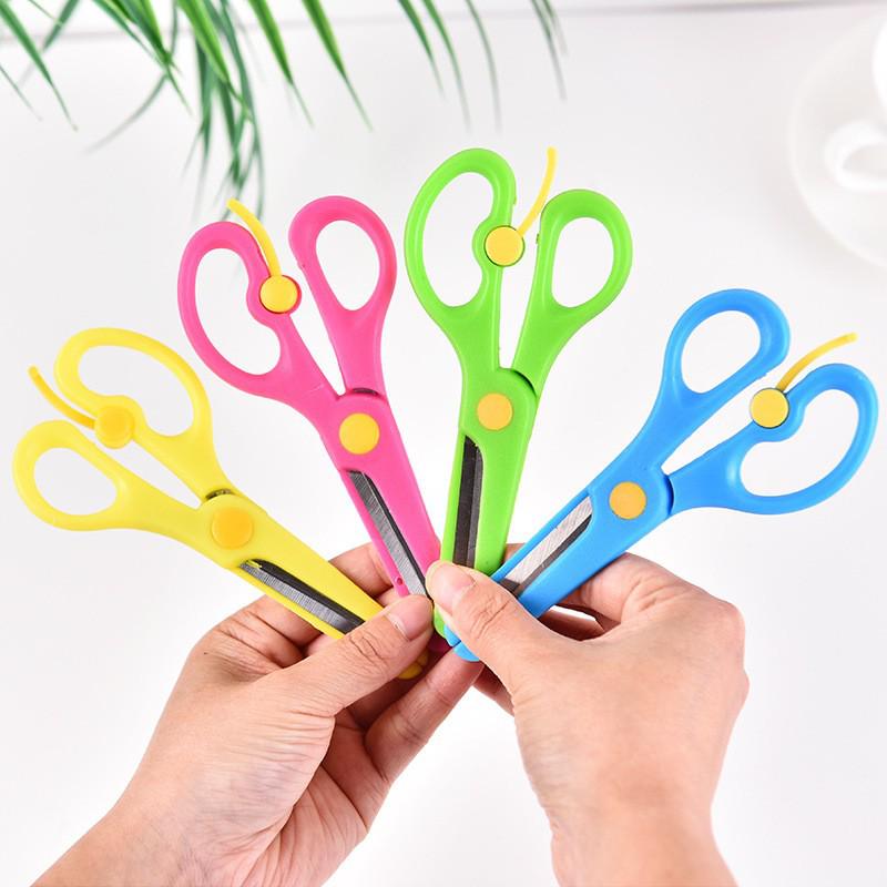 Children's Spring Safety Scissors for Kindergarten and School DIY Art Projects