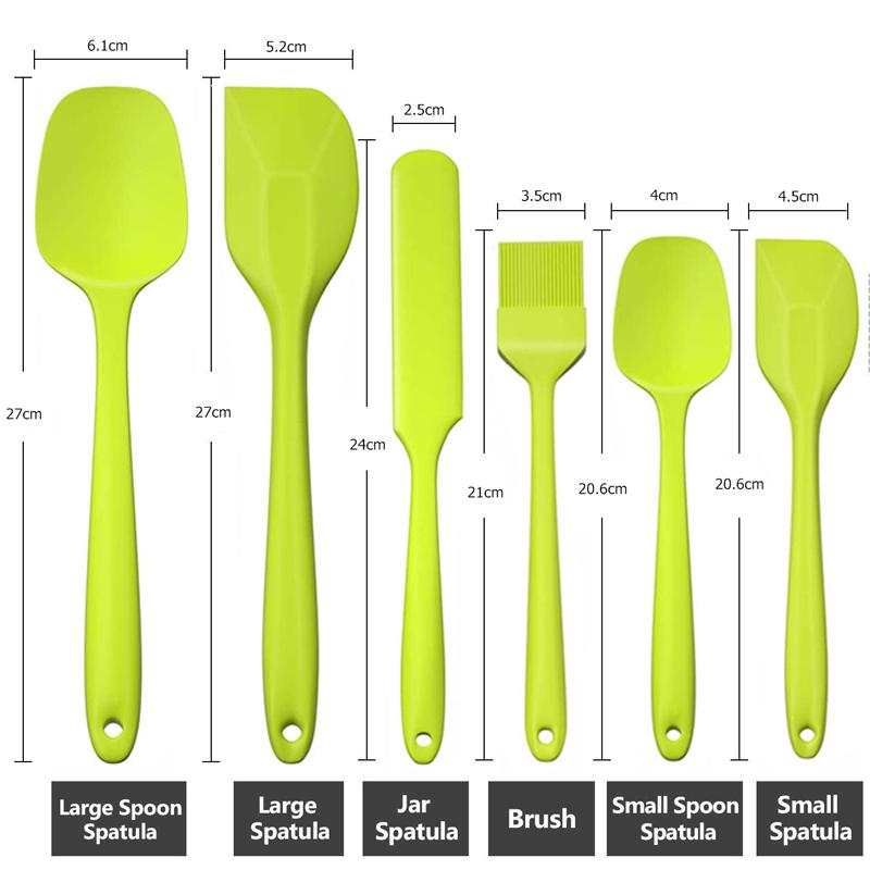 Non-Stick Silicone Cream Spatula Scraper Spoon Oil Brush Heat-Resistant Spatulas Flexible Kitchen Utensils For Baking Cooking
