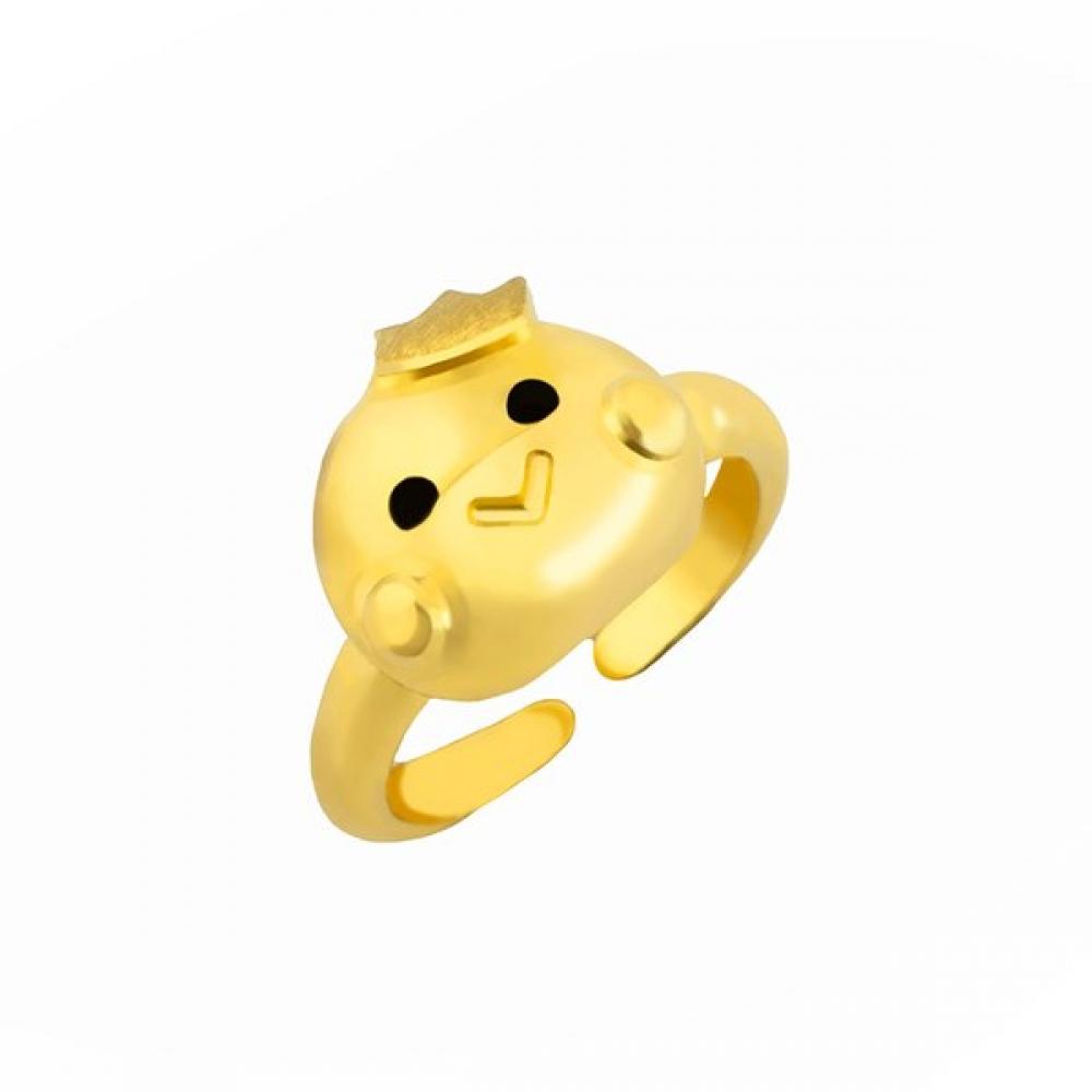 Porti 24k Gold 1g Snake Crown Ring