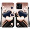 Handmade PU Leather Flip Case for Honor X6a Anti-Slip Shockproof Cover with Wrist Strap & Heart/Rose Cat Designs