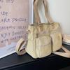 Stylish Canvas Shoulder Bag for Women, Multi-Pocket Tote with Adjustable Strap and Durable Design
