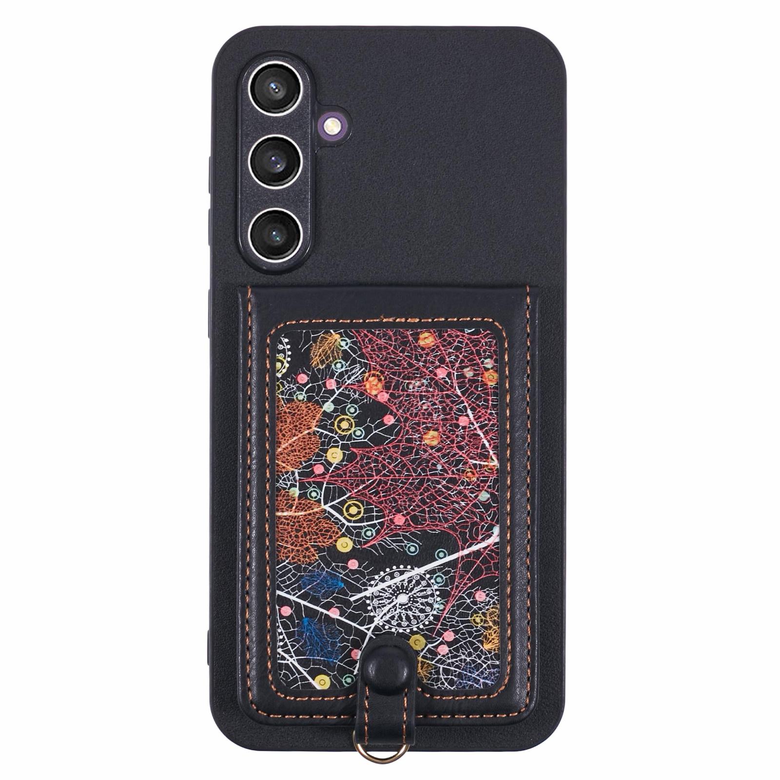 

For Samsung Galaxy S24 FE Phone Case with Galaxy Card Bag Kickstand RFID Blocking A