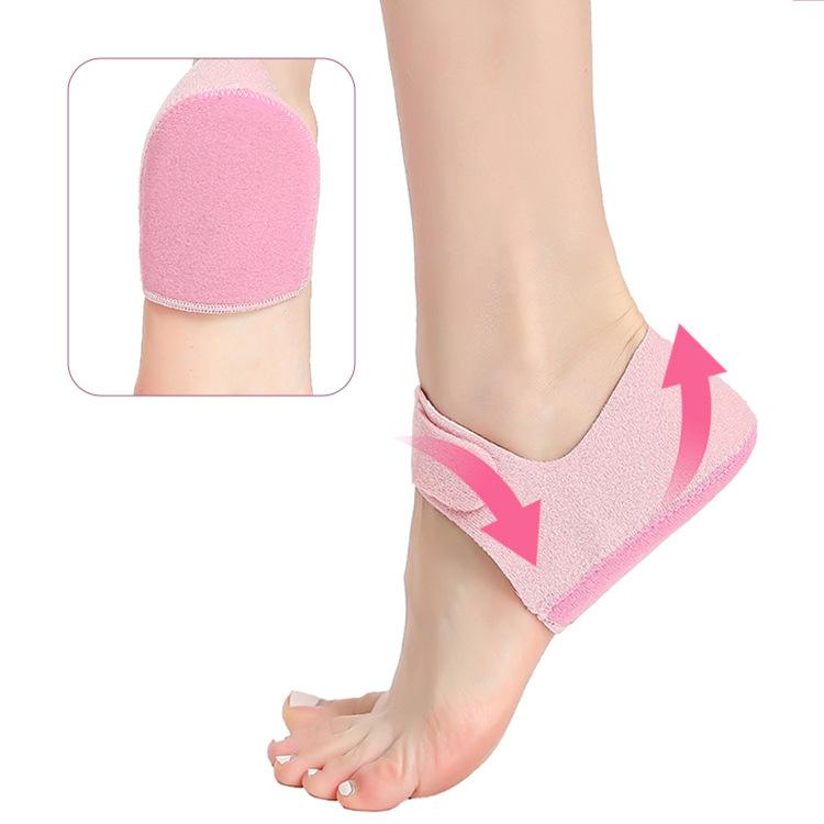 Neues Fersen-Schutzpolster, Verstellbare Klettverschluss-Fersenschale zur Entlastung und Schmerzlinderung, Warme und Anti-Rissbildung Fersen-Socken-Abdeckung