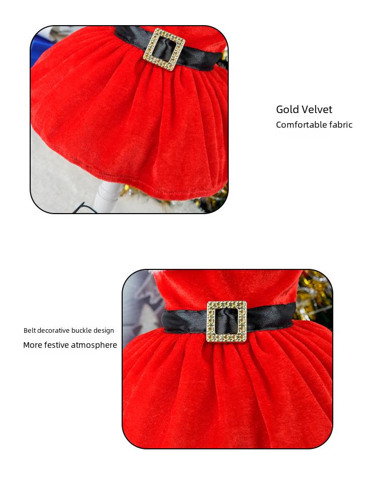 Festive Polar Fleece Pet Skirt: Christmas Dog & Small Pet Party Outfit