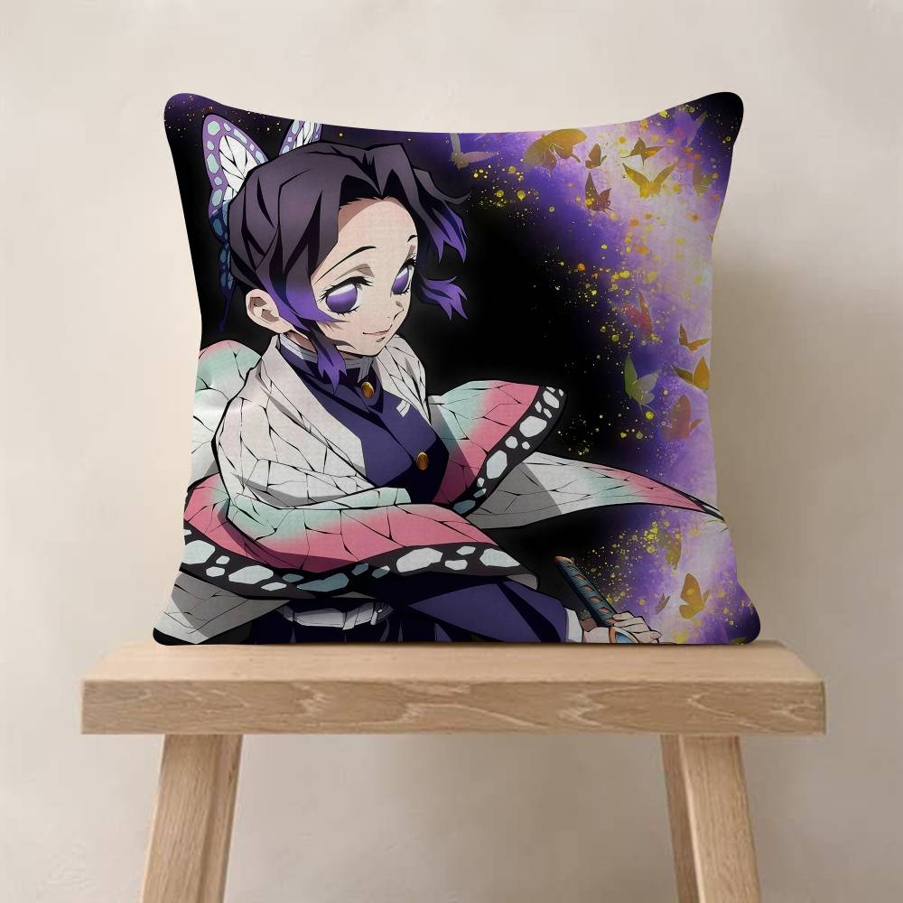 Japanese Anime DDemon Slayers Wall Pillow Cover Design Cushion Cover Decor Holiday Decorati