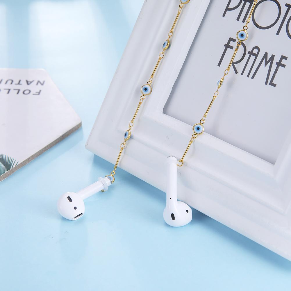 Teamer Anti-lost Držák na sluchátka Řetízkový náramek s korálky Zlého oka pro Airpods Bezdrátová Bluetooth sluchátka Šňůrka na krk 2026