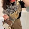 Silk Black Gold Cashew Silk Scarf Women'S Spring And Autumn Versatile Satin Square Scarf Mulberry Silk Silk Scarf Shawl
