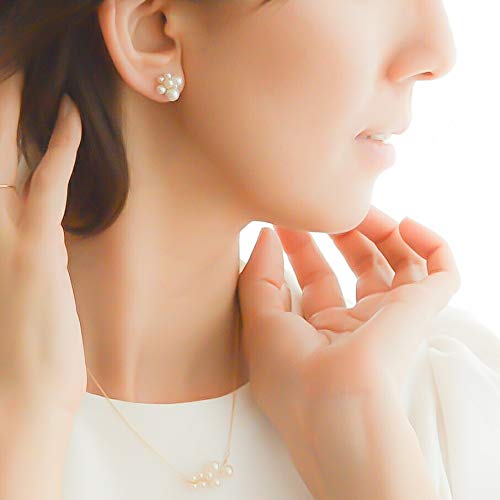 [Naot Jewelry] Women's Earrings, Hypoallergenic [Gift Box Included], Pearl, Simple Design