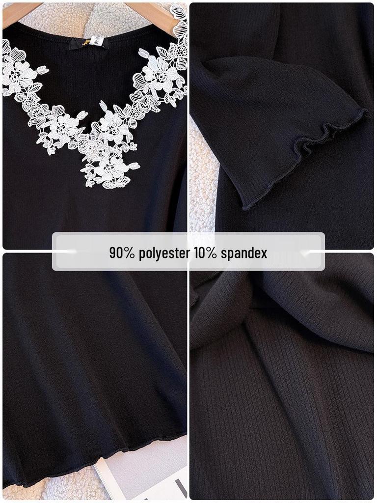 Plus Size Women's Long Sleeve Knitwear Top, Sizes 130-300 Jin - Sweet, Slimming Base Layer or Outerwear