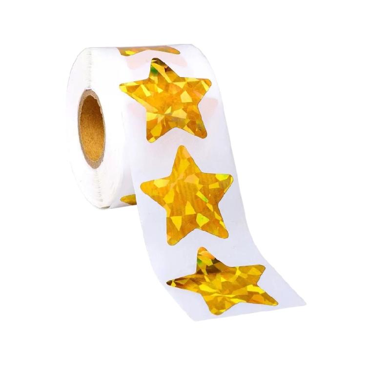 500Pcs Colored Heart Sticker Sparkling Star Sticker 25mm Wrapping Label Sticker for Scrapbooking Children Reward Sticker