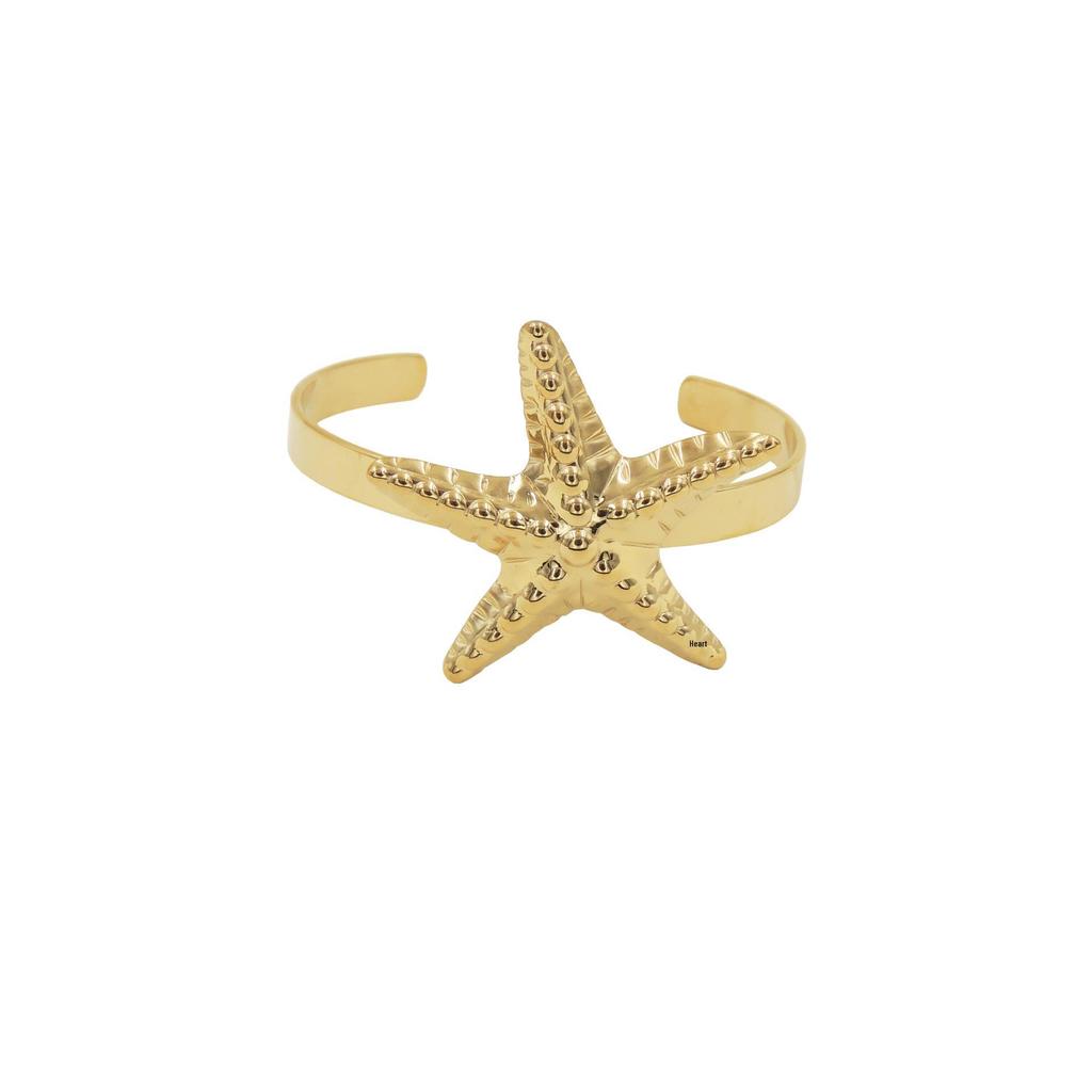 Goldenes Seestern-Armband für Damen: Elegantes, vom Ozean inspiriertes Accessoire im europäischen und amerikanischen Stil