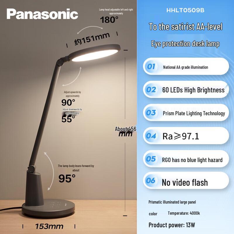 Panasonic AA-Grade LED Eye Protection Desk Lamp