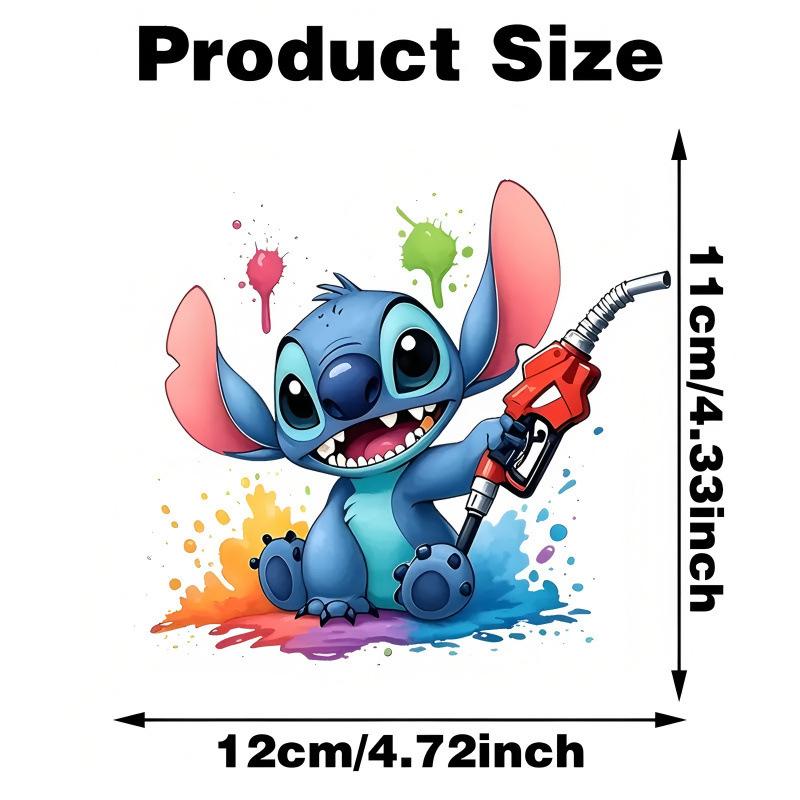 

Temu Xiyin Милий мультяшний Стіч Кришка для бака Автомобільна наклейка - Ідеально для декору автомобіля Size: 12x11 cm