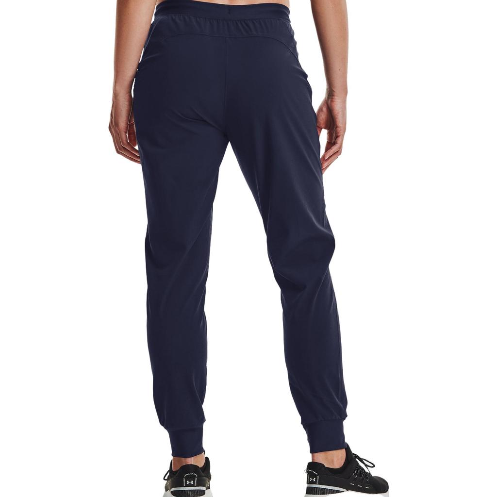 Under Armour Einfarbige Kordelzug-Hose mit Bündchen für Damen, lässig, marineblau 1348447-410
