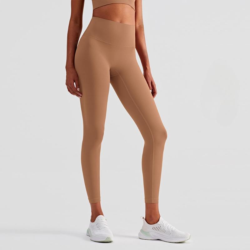 

Весенние и летние брюки для йоги на открытом воздухе, поднимающие бедра, спортивные тайтсы, брюки для фитнеса персикового цвета с высокой талией, женская бесшовная одежда для йоги с ощущением обнаженности S