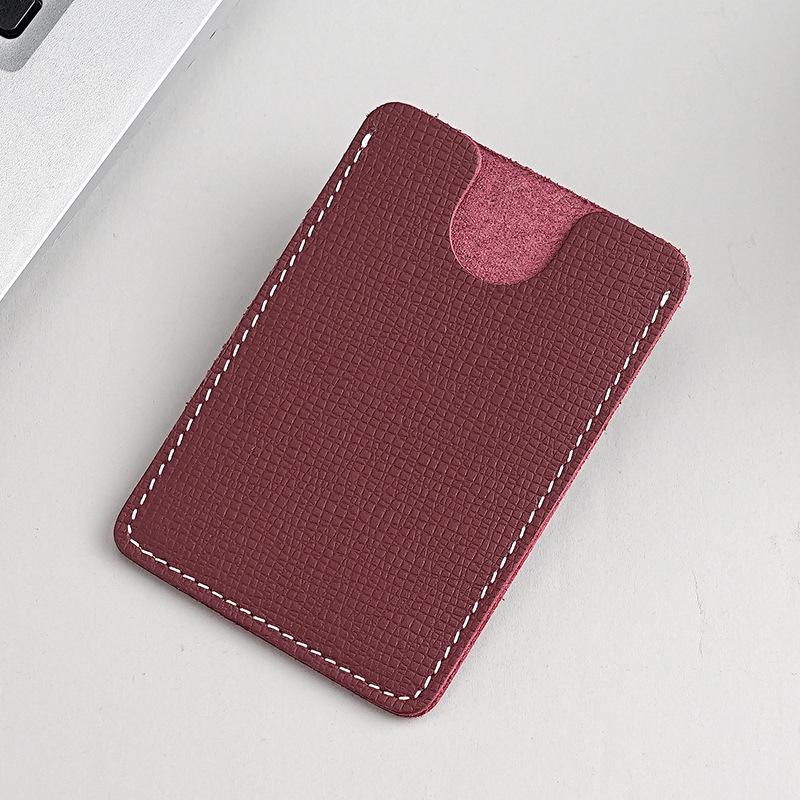 Men's and Women's Genuine Full Grain Leather Card Holder - Slim, Soft Protective Sleeve for Credit and Business Cards