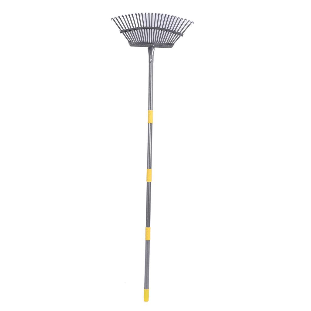 Rastrello da giardino Rastrello largo per foglie per arbusti con 25 denti Rastrello da giardino con manico regolabile per