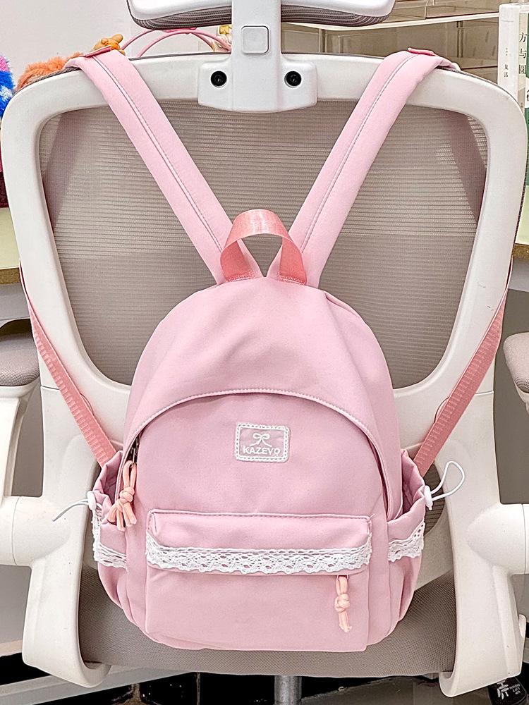 Schoolbag1011 junior high school girls lace large capacity high school backpack travel simple schoolbag lightweight backpack