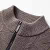 Pierre Cardin Men's Semi-High Collar Zip-Up Cardigan