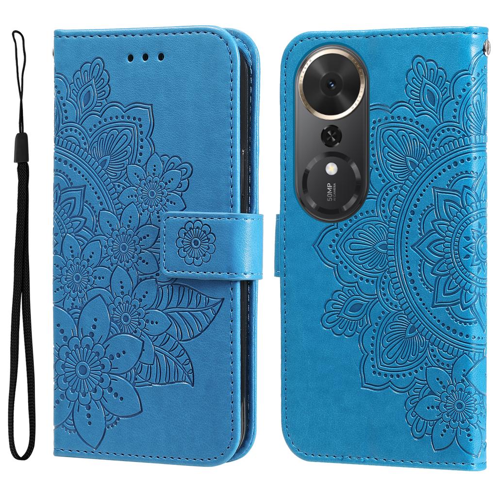 For Honor Play 70 Plus 5G Case Floral Pattern PU Leather Wallet Stand Phone Cover