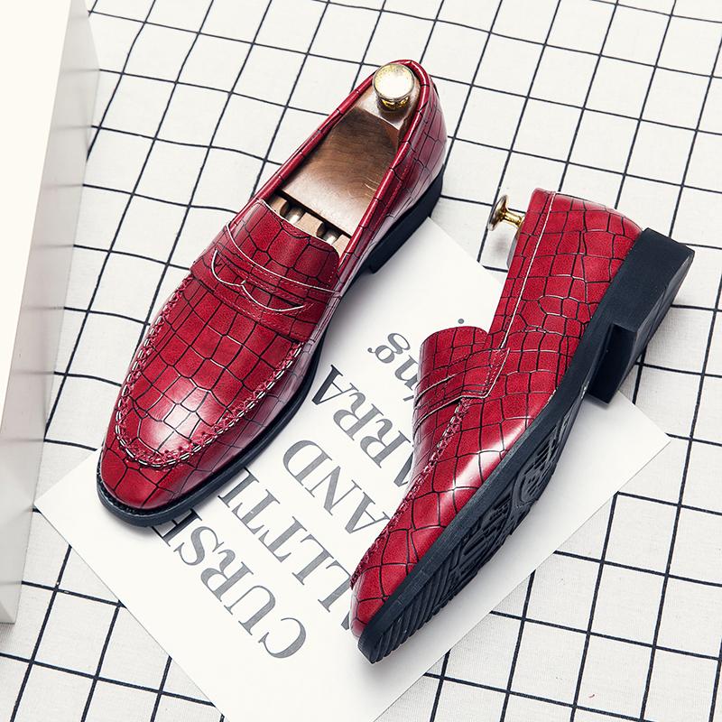 

Летняя Новинка Мужские Туфли Лефу Черные Красные ПУ Противоскользящие и Износостойкие Повседневные Деловые Туфли Джентльменские Социальные Туфли Мужская Обувь 48 красный