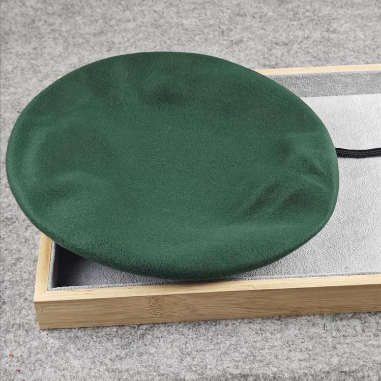 Imitation cashmere beret European and American style solid color bud hat casual fashion trend big head circumference men's hat small size women's hat