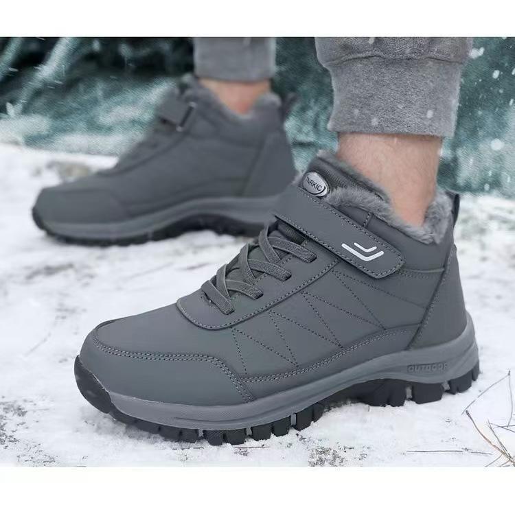Men's Soft Sole Cotton Walking Shoes - Non-Slip, Warm Winter Boots for Elderly