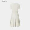 Ports Women's Classic V-Neck Pleated Midi Dress