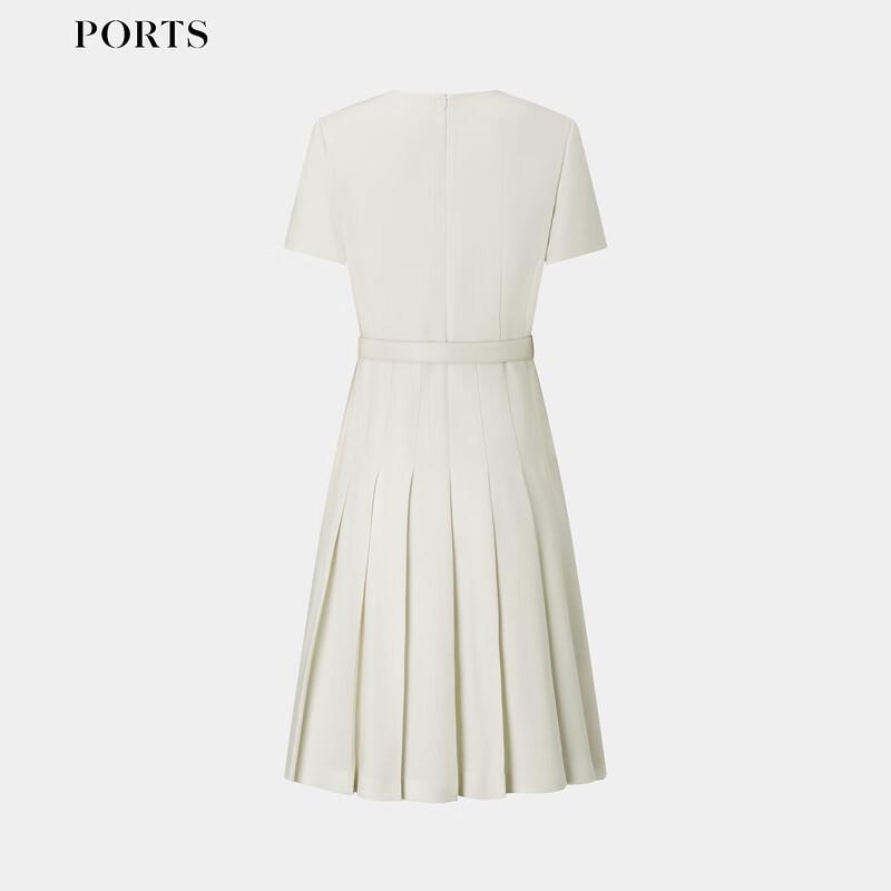 Ports Women's Classic V-Neck Pleated Midi Dress