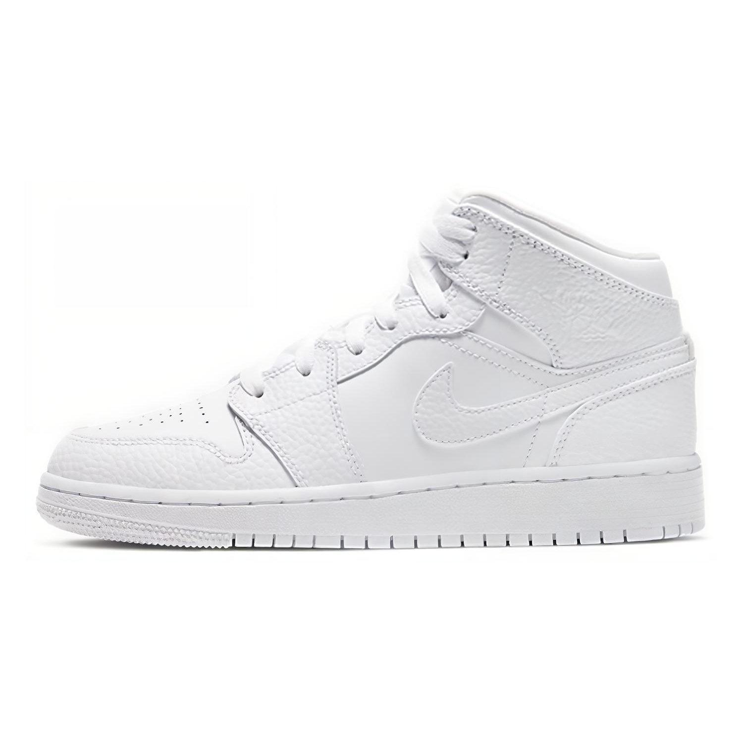 Jordan 1 Mid GS Triple White