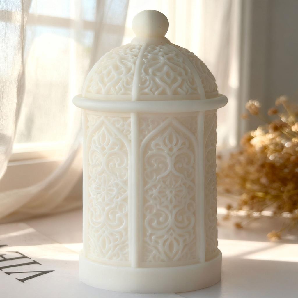 Lantern Mold Plaster Diffuser Stone Ornament Silicone Mold DIY Lantern Aromatherapy Candle Mold