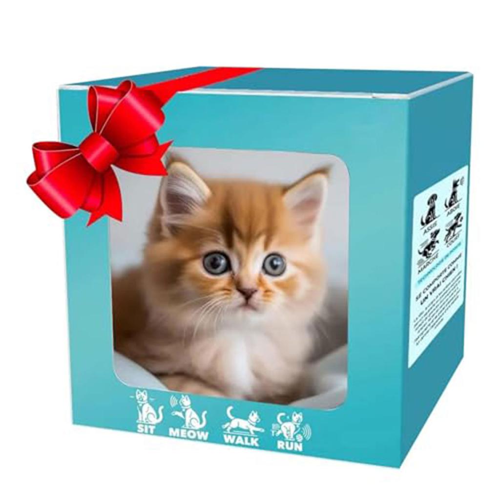 Interactive Robotic Plush Cat Toy With Intelligence Sensor And Traction Rope For Baby Craw Learning Lovely Comfort Toy