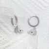 Bao Yi Long S925 Silver Interlocking Hoop Earrings - Elegant Women's Luxury Design