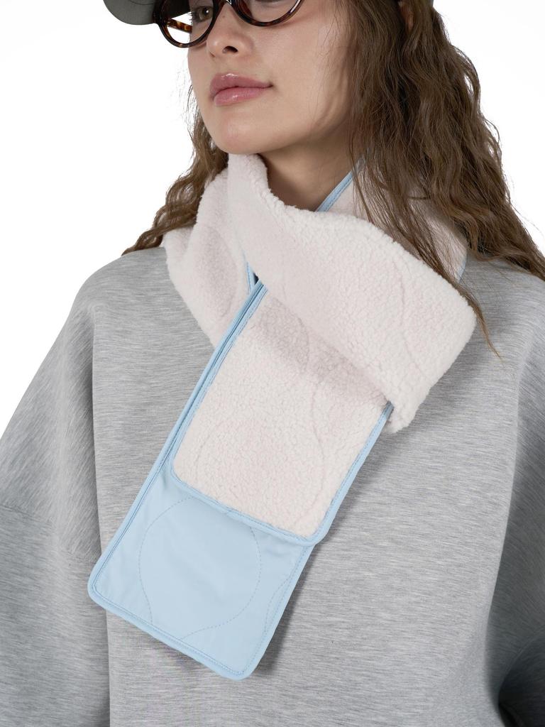 Louvre Lambswool Patchwork Scarf - Warm & Comfortable, Japanese Fashion for Autumn/Winter