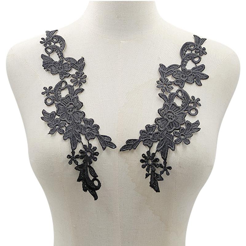 Water soluble embroidery pair flower polyester light silk embroidery pair collar three-dimensional hollow DIY lace accessories