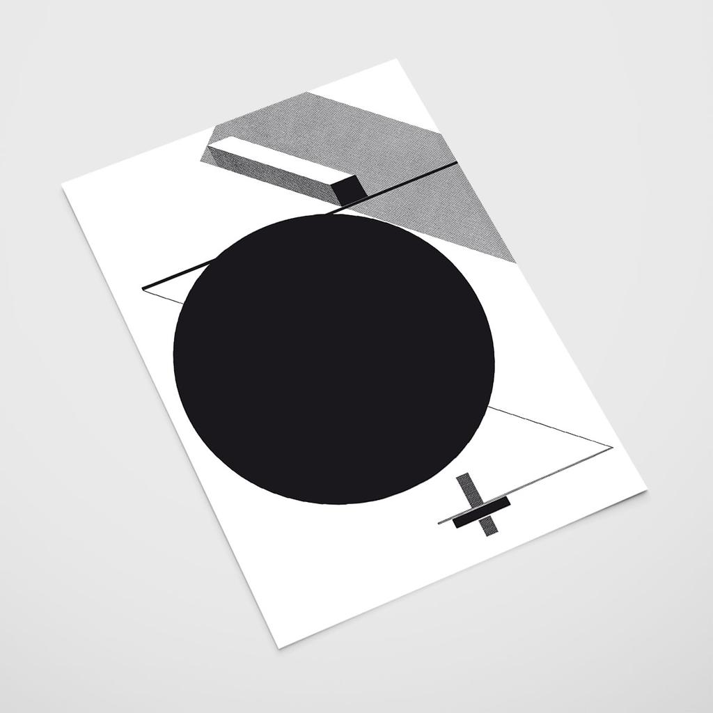 Plakat czarno biały bauhaus plakaty na ścianę