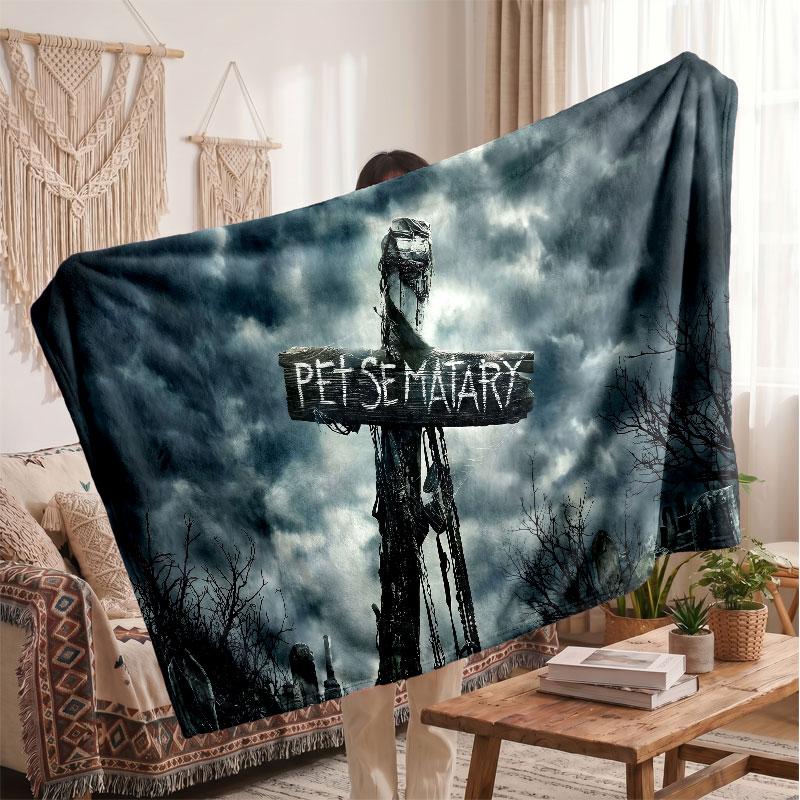 Warm Flannel BlanketPet Sematary Soft Cozy Throw Blanket for Bedroom Couch