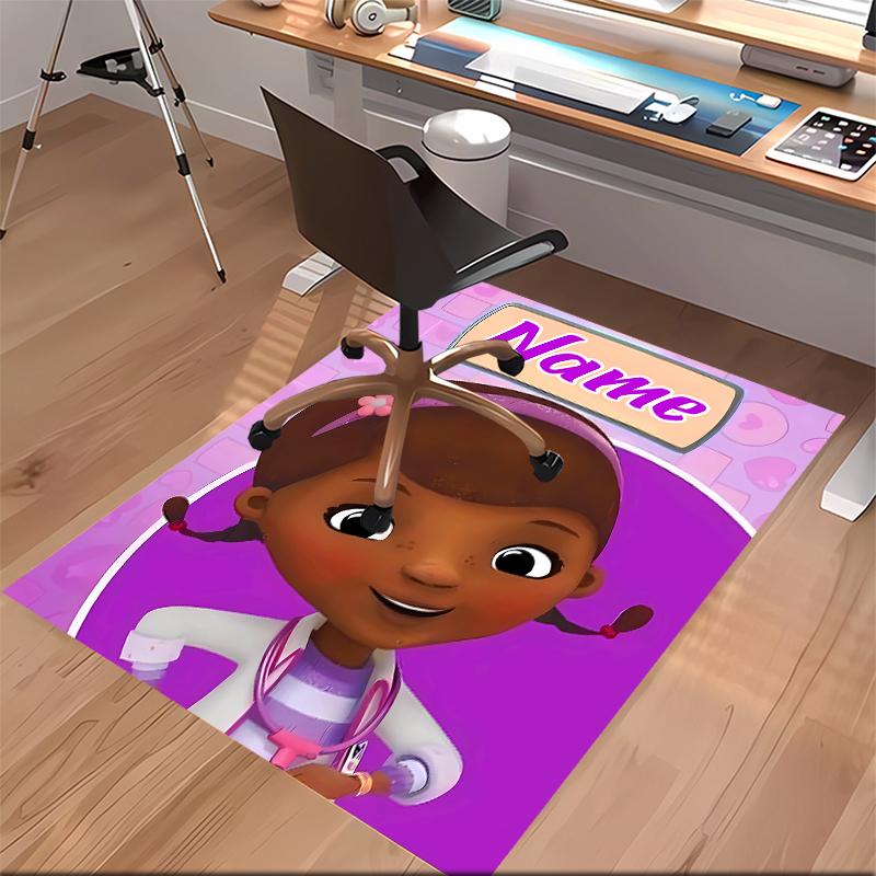 Custom personalization Doc McStuffins Print Area Rug - Soft, Washable Non-Slip Indoor Mat,Living Room,Home&Office Decorative Rug