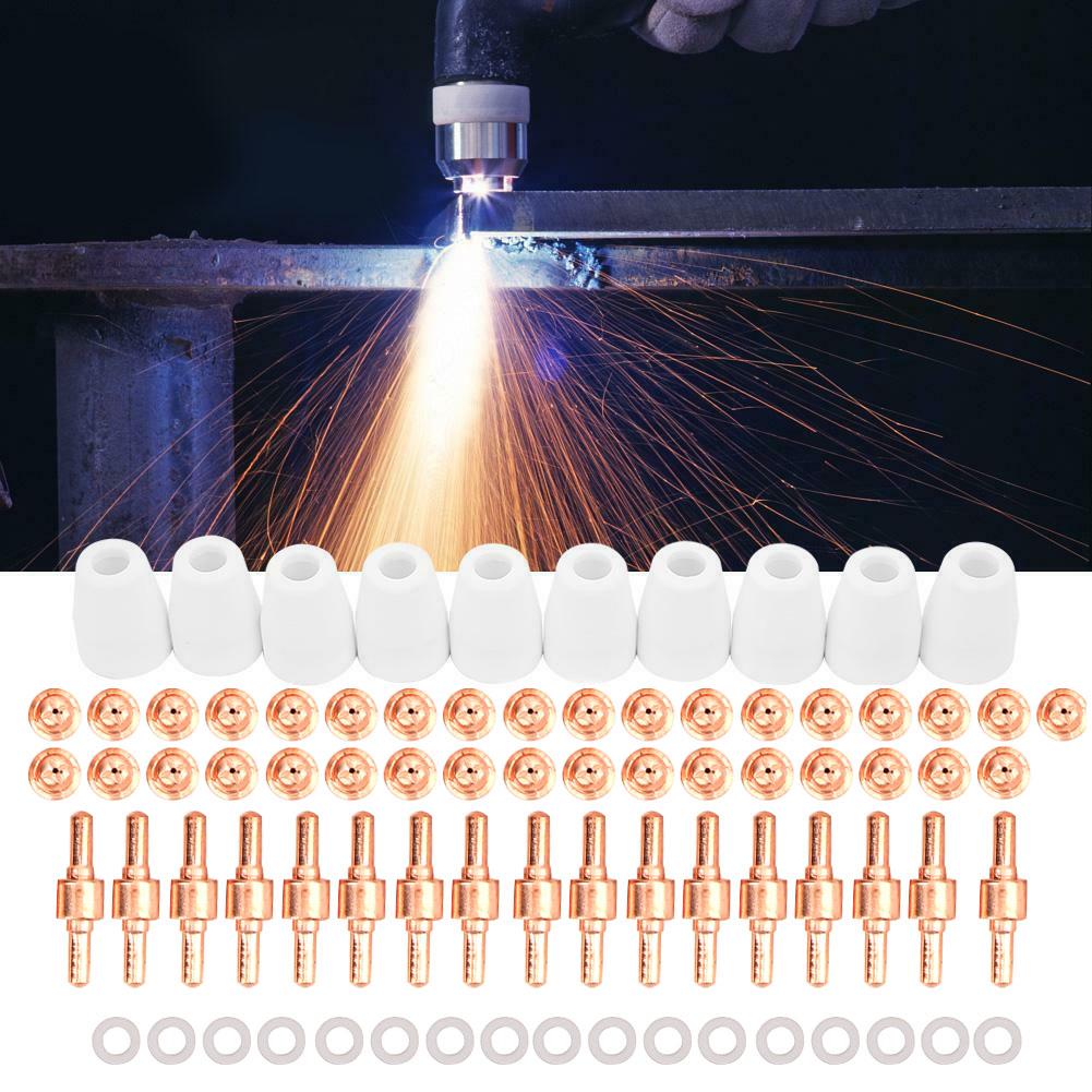 75pcs Shield Cup Tip Electrode Swirl Ring for PT31 LG 40 Plasma Cutting Torch CUT40